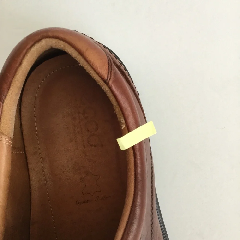 Ecco Mens Brown Leather Oxford Casual Shoes Lace Up Size 45 EU